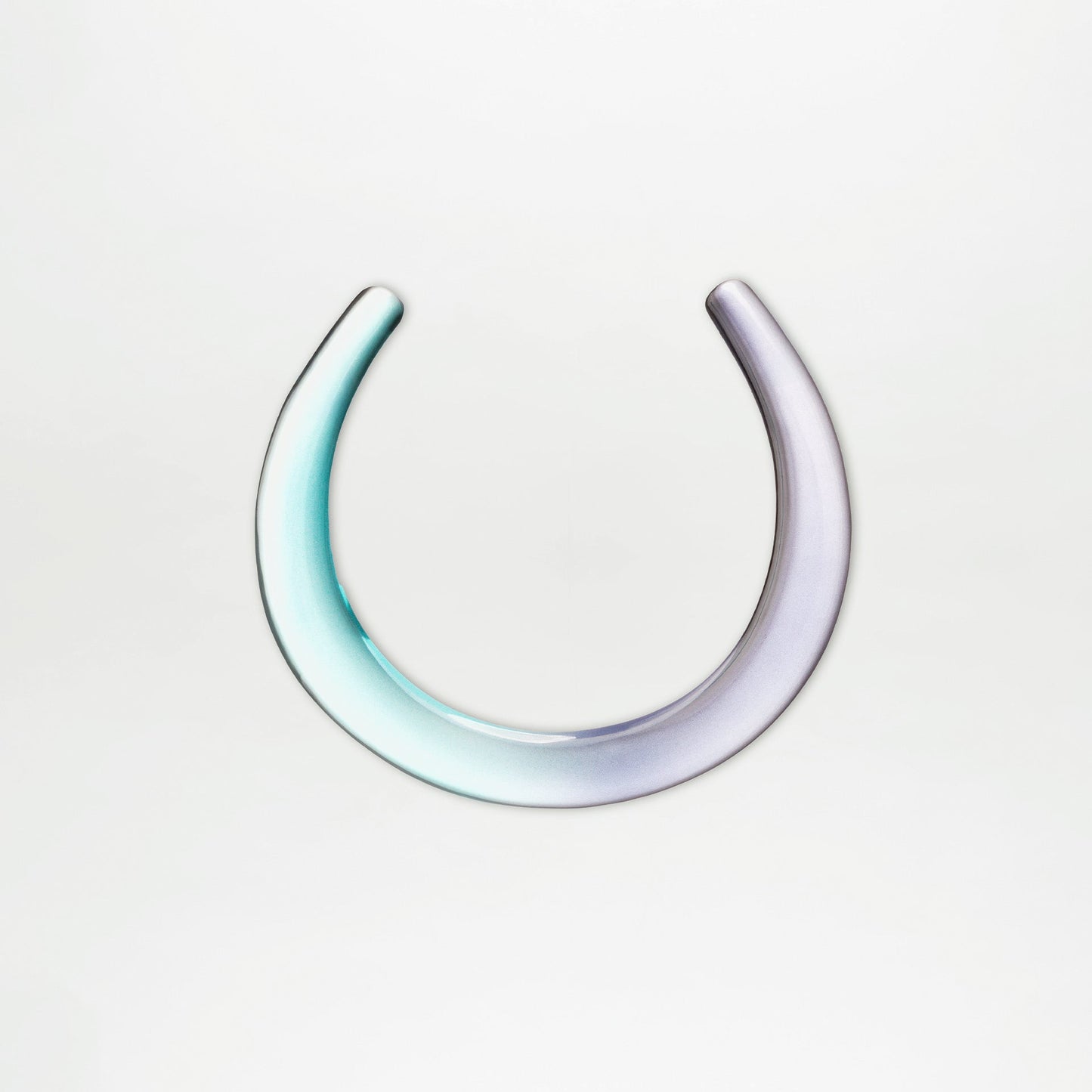 Gradient neckpiece on a light gray background
