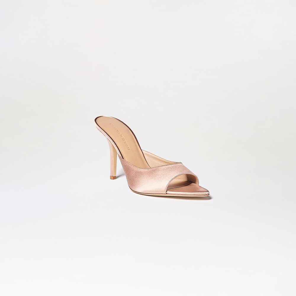 The Perni Heels is a single nude open-toe mule with a stiletto heel, shown on a plain light background.