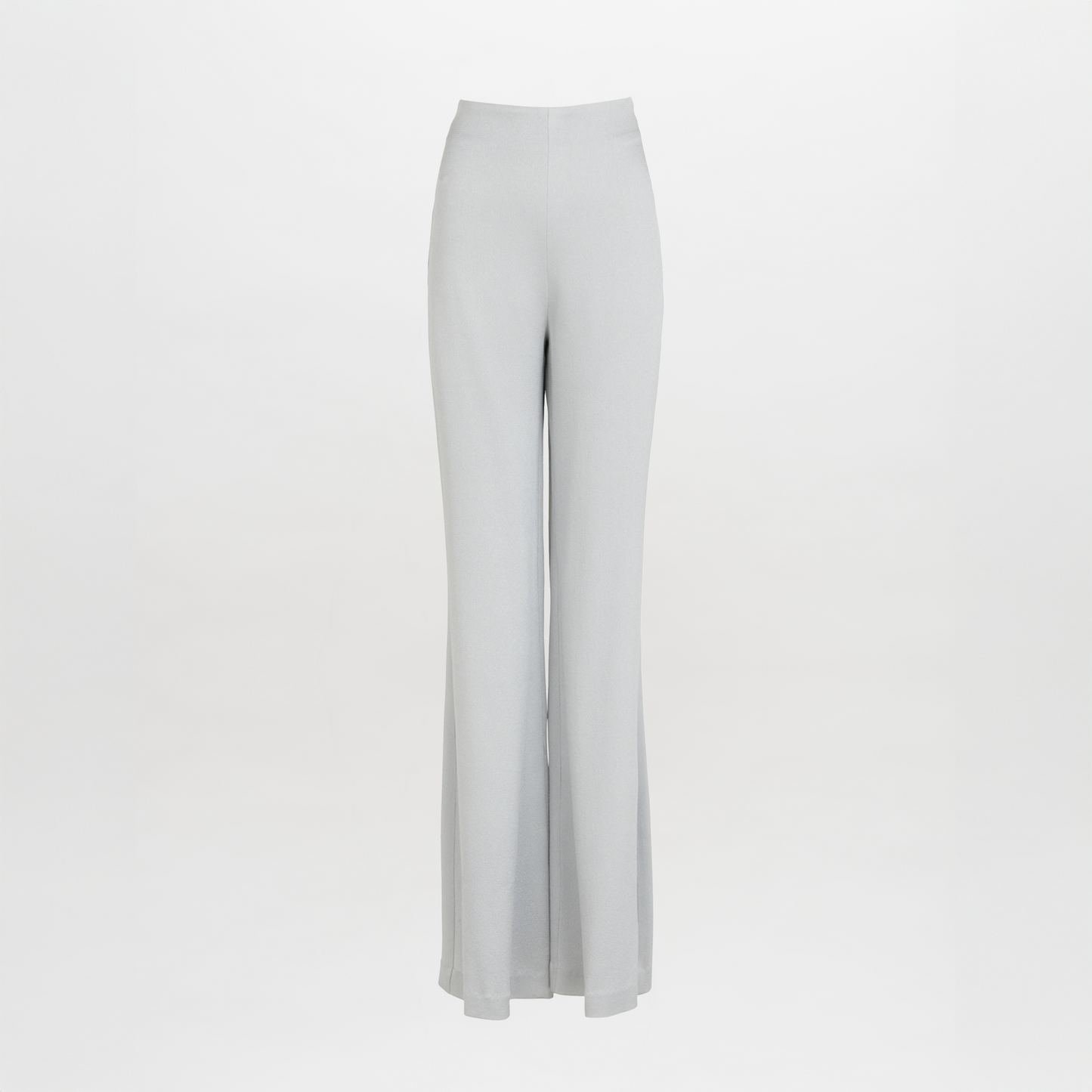 Gray, high-waisted wide-leg Andie Pant Gray with a seamless fit and smooth, minimalist design displayed on a plain white background.