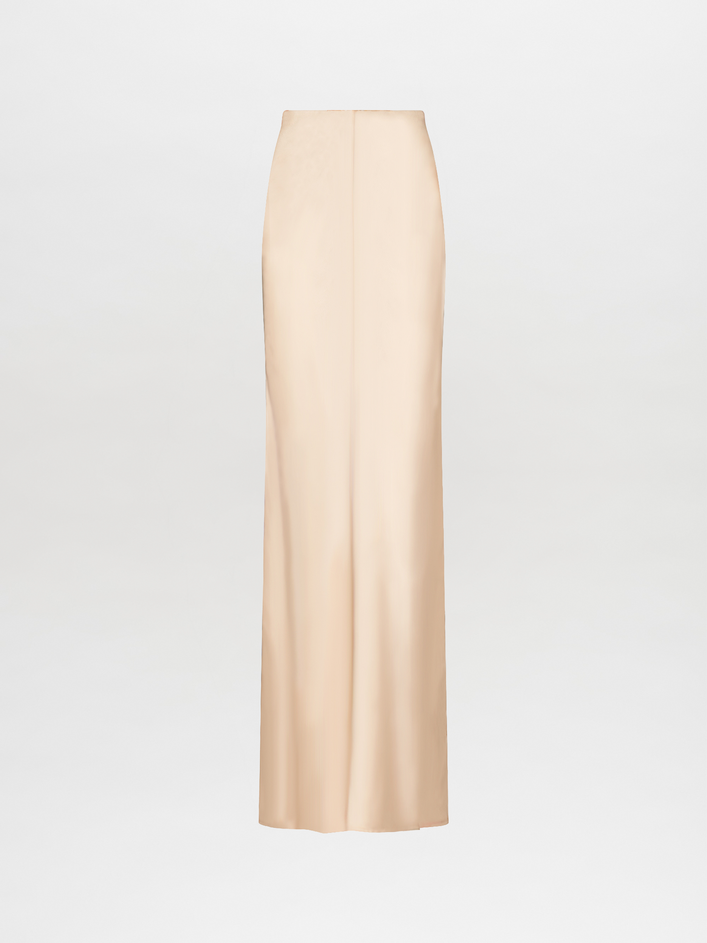 A solid color, Laurina Skirt Beige midi skirt on a white background.